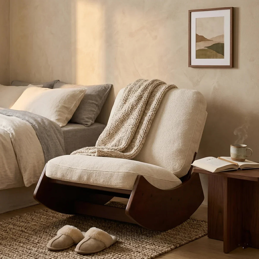 KANOA – Rocking Chair Rétro Velours – MAISON BALANCIER